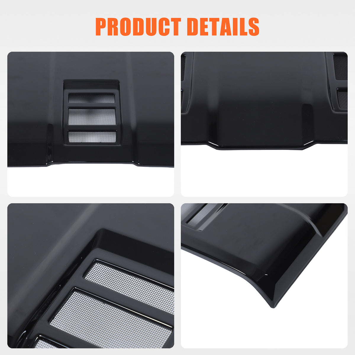 Glossy Black Front Bumper Guard Plate Trim For Land Cruiser LC250 2024-2025 US 15
