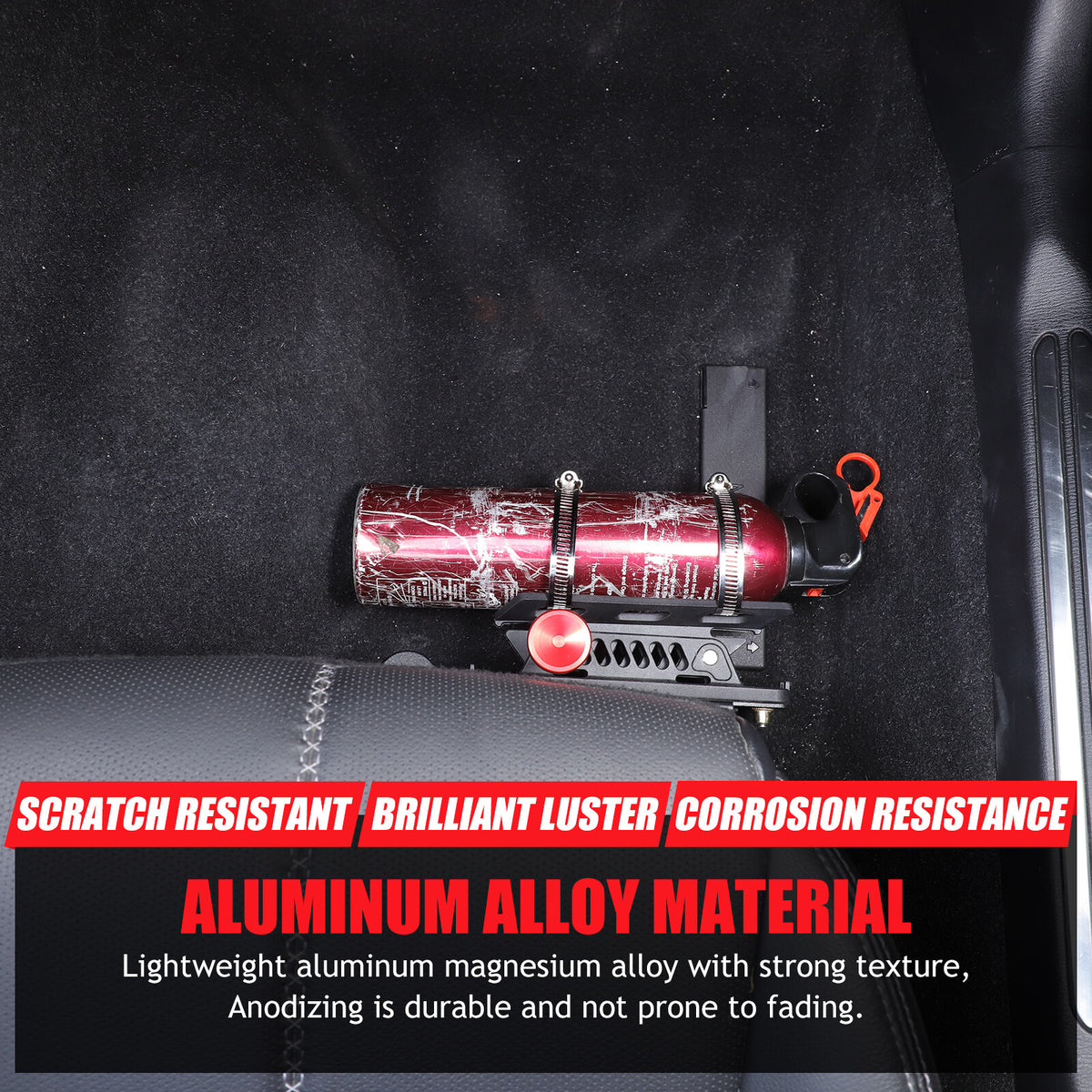 Adjustable Black Car Fire Extinguisher Mount Bracket For Mazda MX-5 Miata 16-23 12