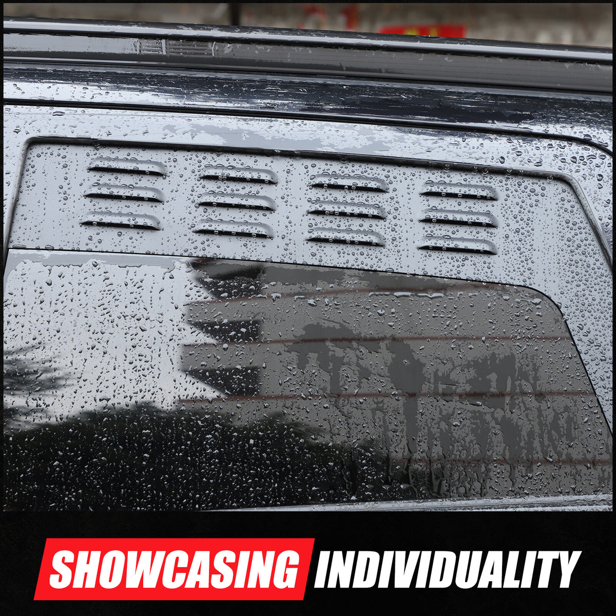 Alloy Rear Window Louver Shutter Cover Trim For Mitsubishi Outlander Sport 11-18 23