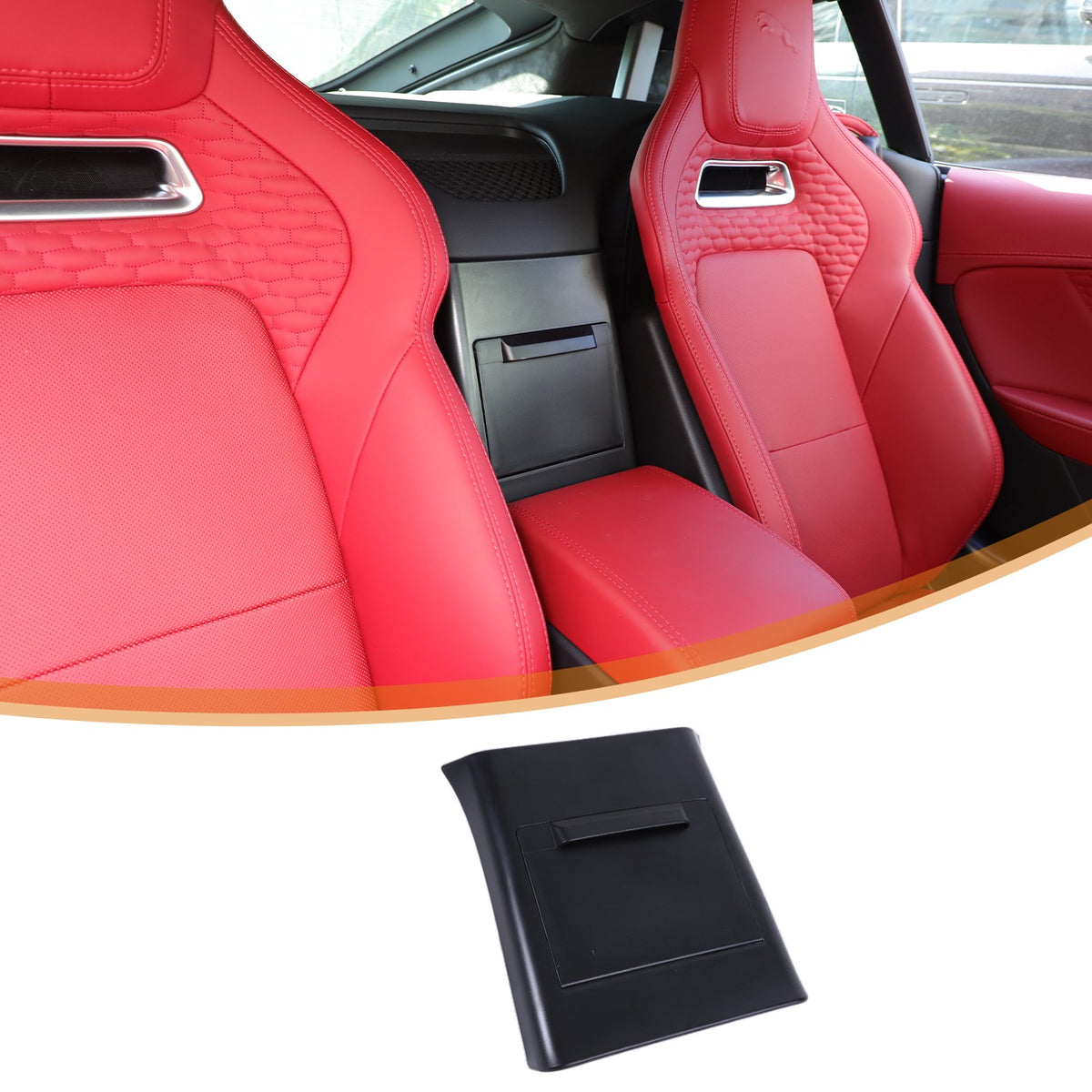Center Conosle Back Storage Box Trim Cover For Jaguar F-TYPE Coupe 2013-24 6