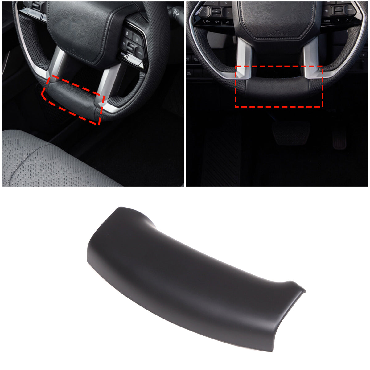 Matte Black ABS Interior Decoration Cover Trim Kit For Toyota Tundra 2022-26 US - Variants 6-10 25