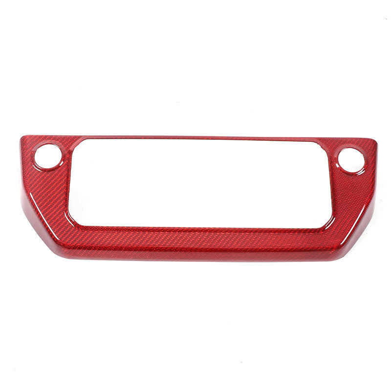 Red Real Carbon Fiber Air Conditioning Switch Panel Trim for LR Defender 2020-24 7