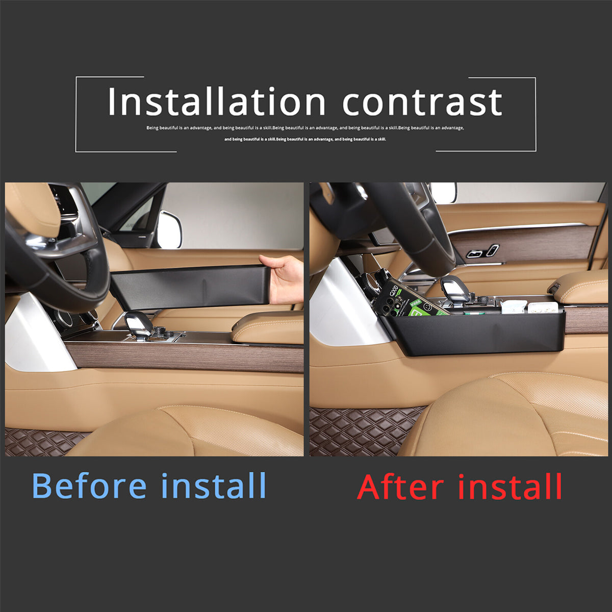 Center Console Gear Shift Side Storage Box Tray For Range Rover Vogue 23-24 8