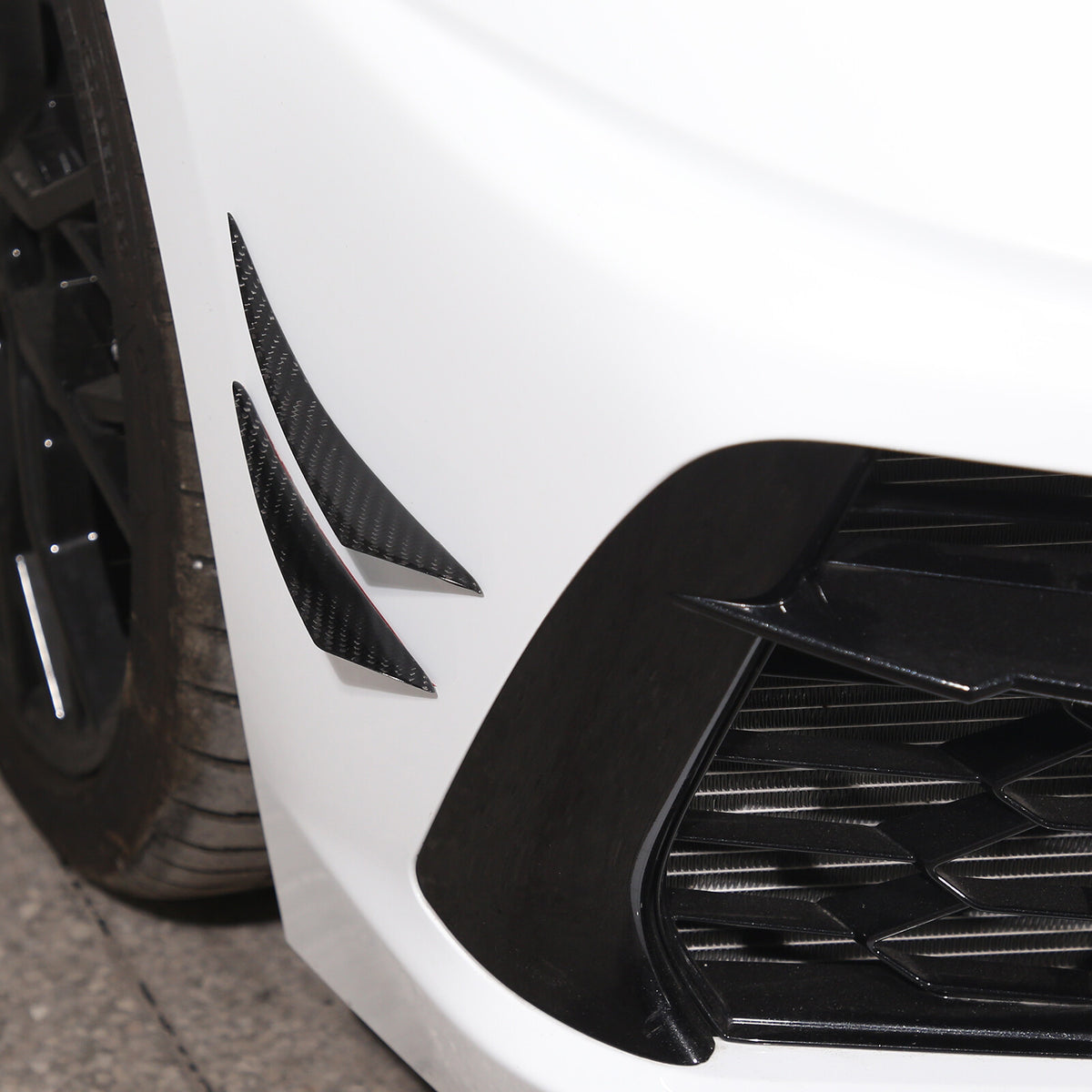 Car Bumper Fin Canard Splitter Diffuser Valence Spoiler Lip For Corvette C8 8