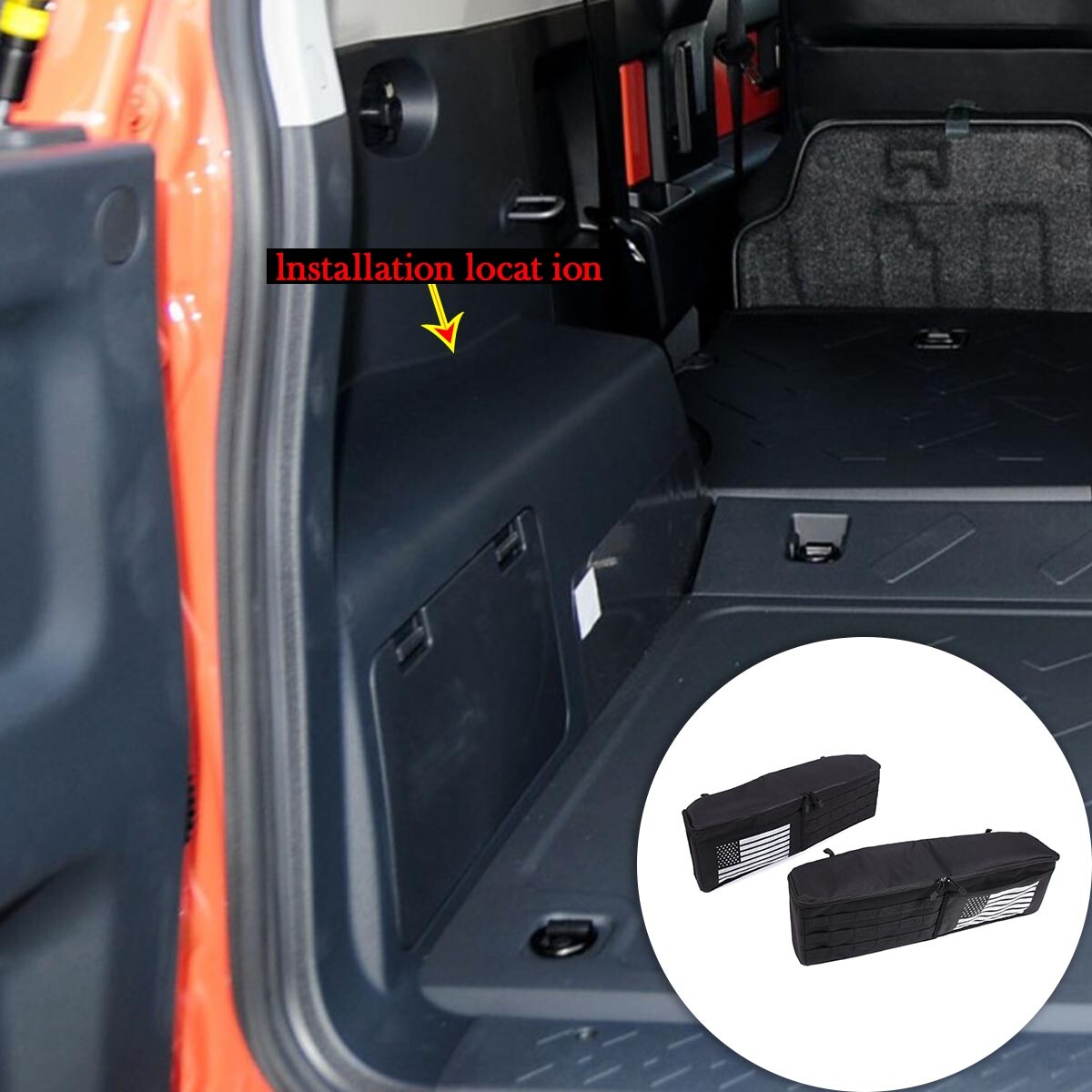 Rear Cargo Trunk Organizer Left Side Storage Bag For Toyota FJ Cruiser 2007-21 2