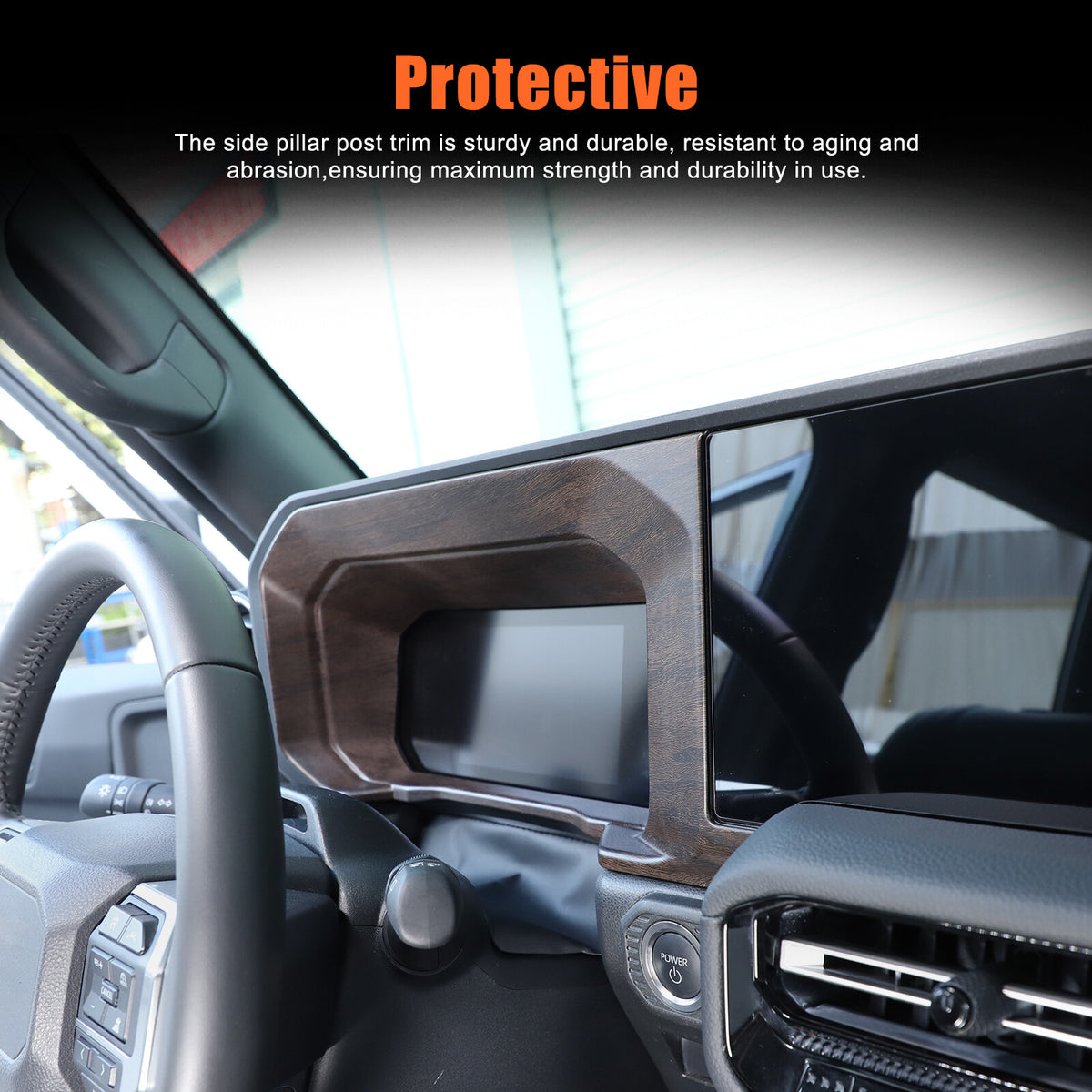 Wood Grain Dashboard Instrument Trim For Toyota Land Cruiser Prado LC250 24+ 18