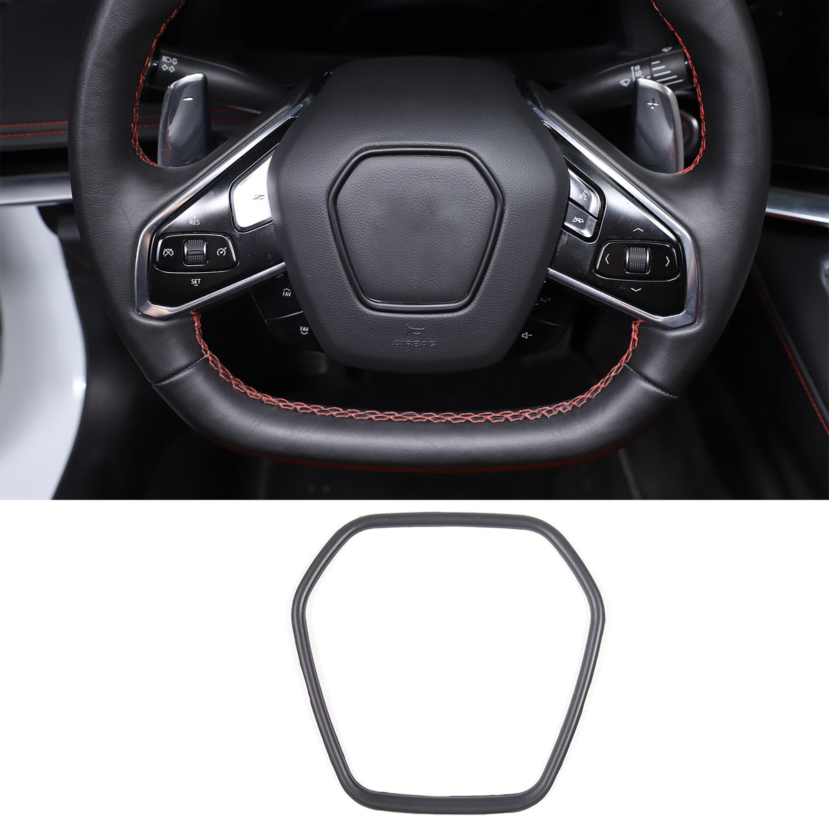 Matte Black ABS Full Interior Set Cover Trim Kit For Corvette C8 2020-25 - Styles 26-28 5