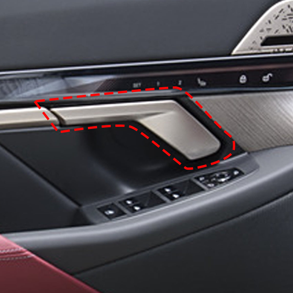 Real Carbon Fiber Interior Door Handle Cover Trim for BMW 5 Series G60 2024+ 11