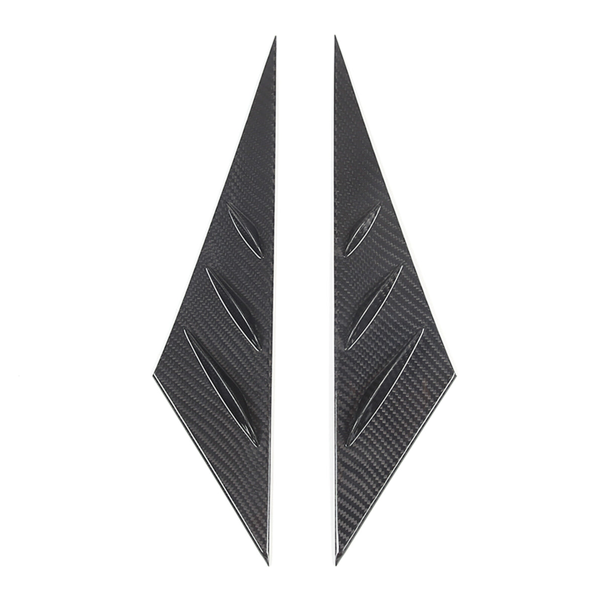 Real Carbon Fiber Window Windshield Triangle A-Pillar Trim Kit For Corvette C6 7