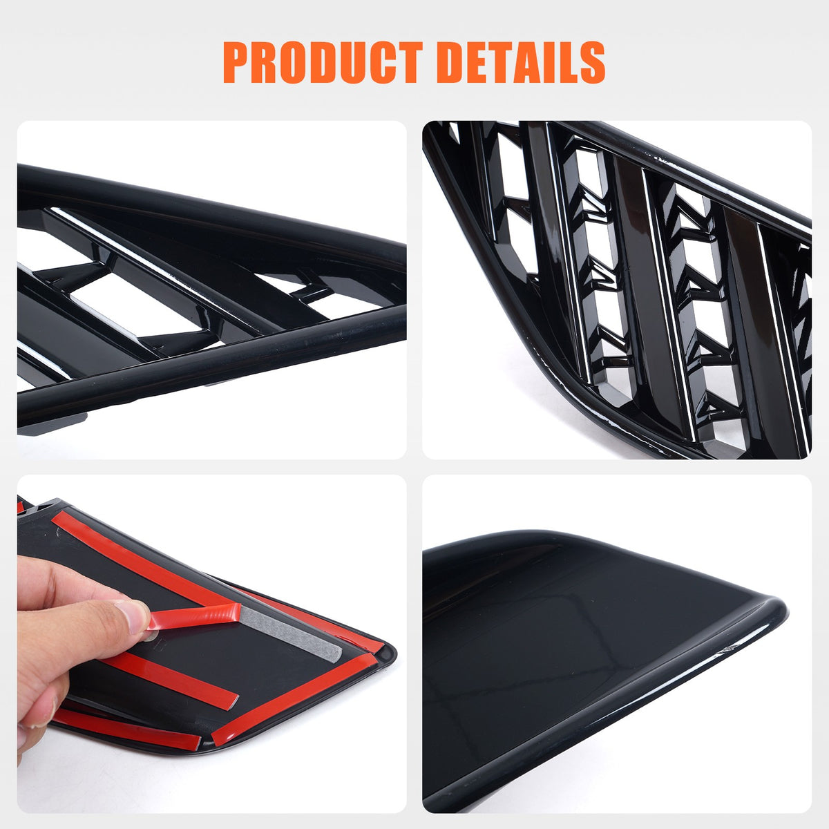 Piano Black ABS Rear Fender Air Intake Frame Trim For Corvette C7 2014-2019 US 15
