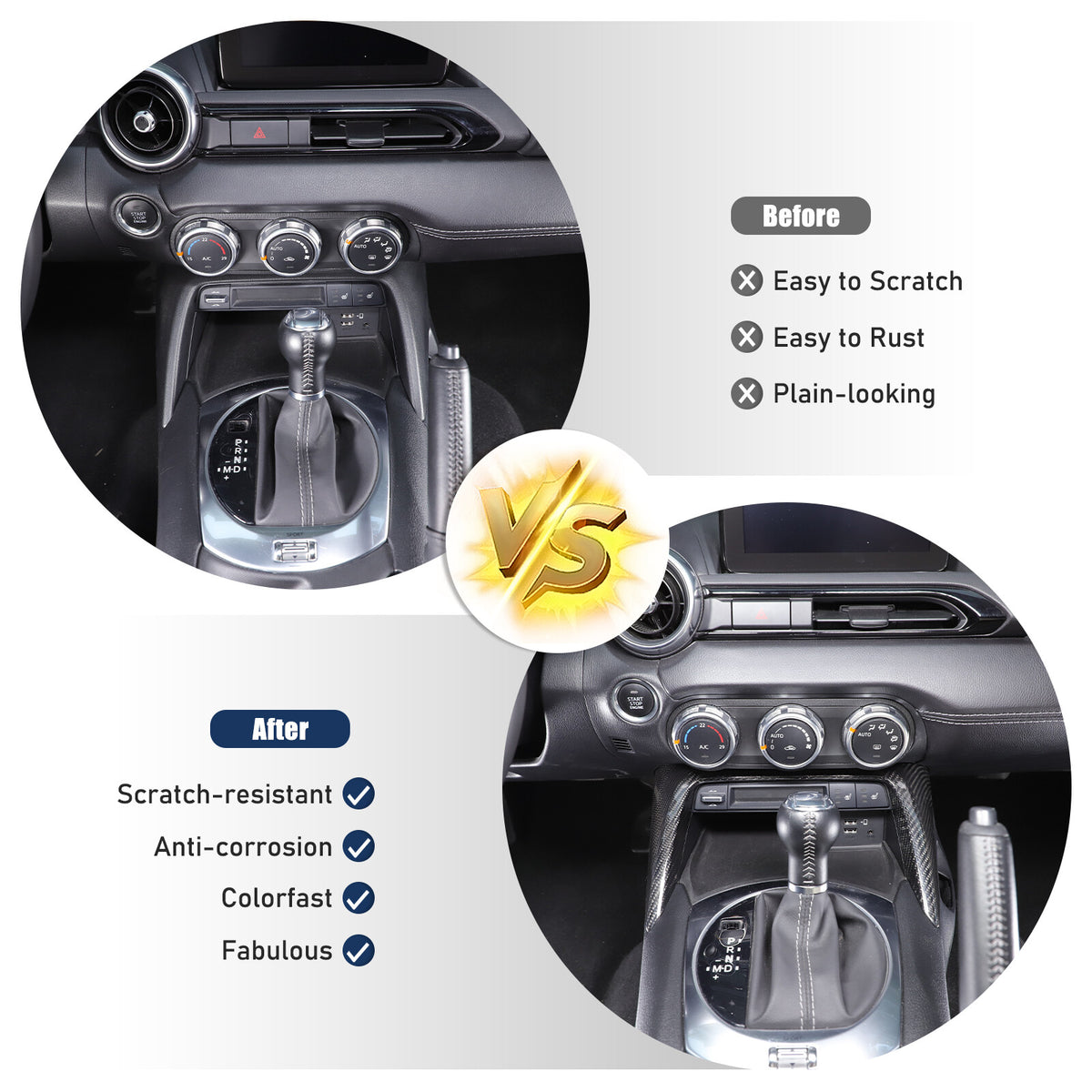 Real Carbon Fiber Front Center Console Trim Cover For Mazda MX-5 Miata 2016-2025 19