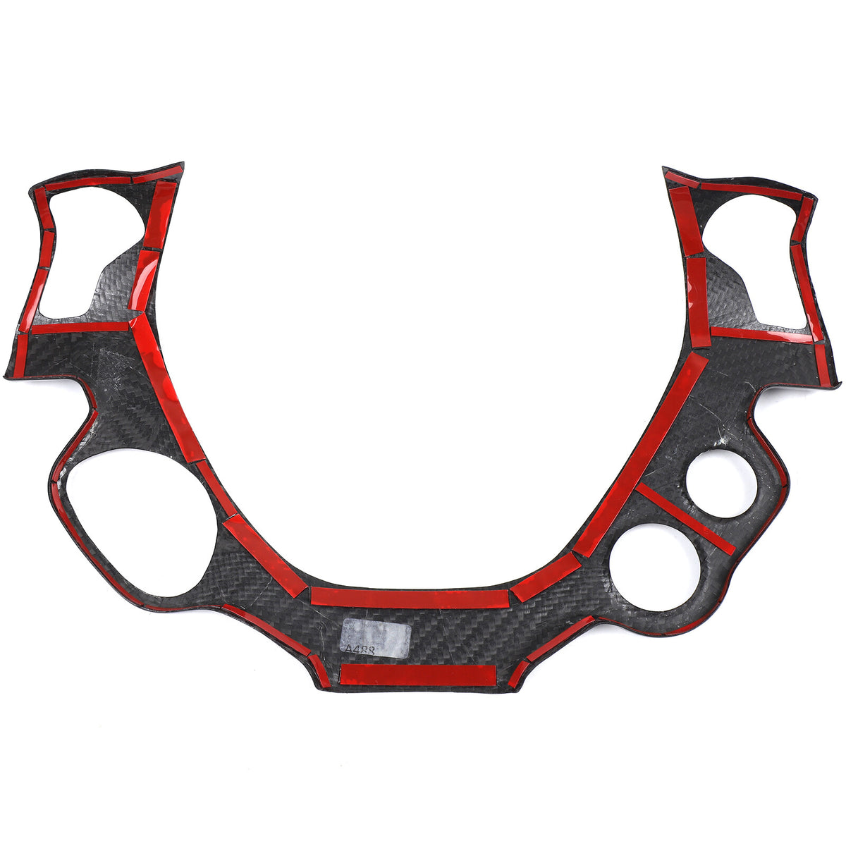 Real Carbon Fiber Steering Wheel Button Frame Trim For Ferrari 458 2011-16 3