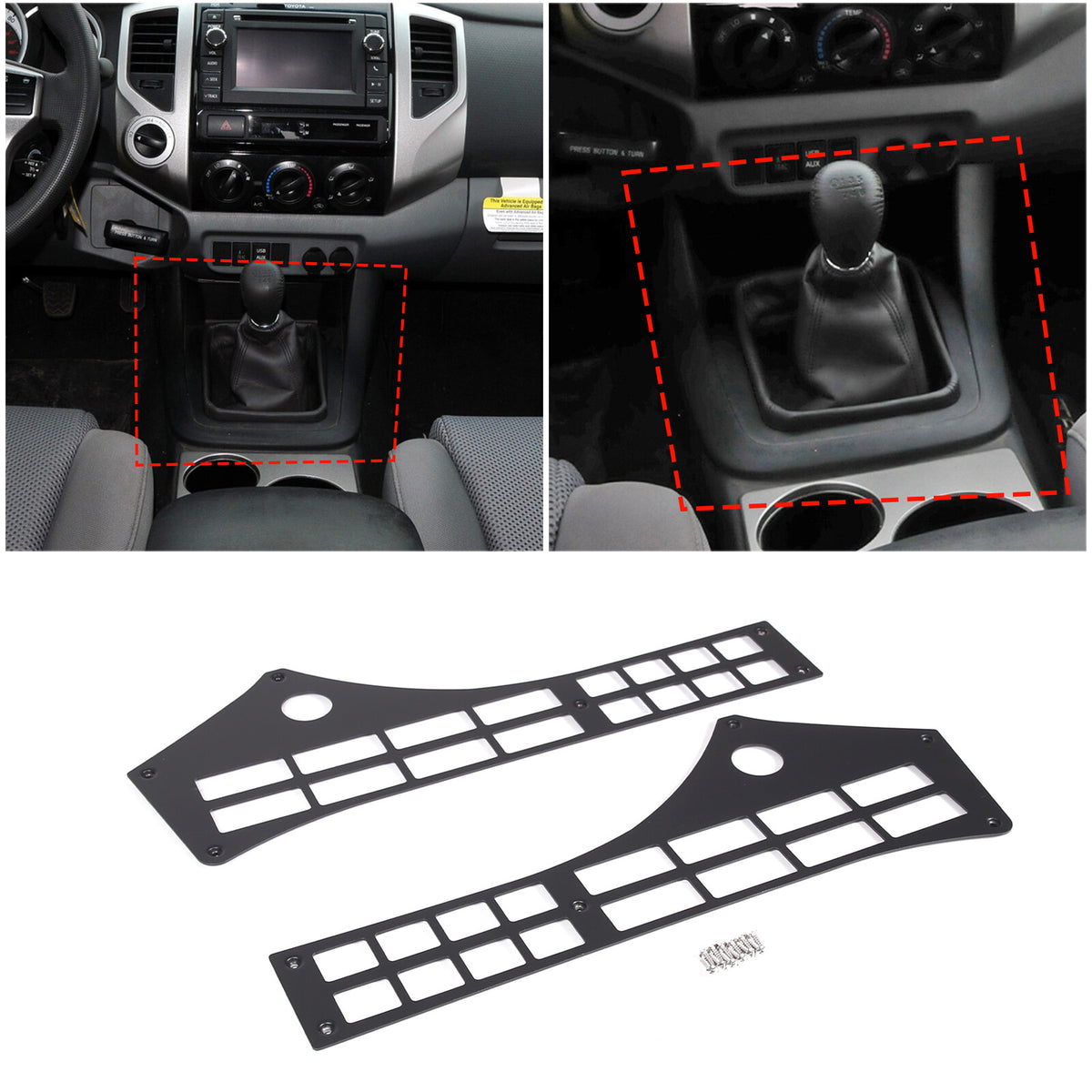 Interior Storage Molle Panel Center Console Organizer For Toyota Tacoma 05-15 13