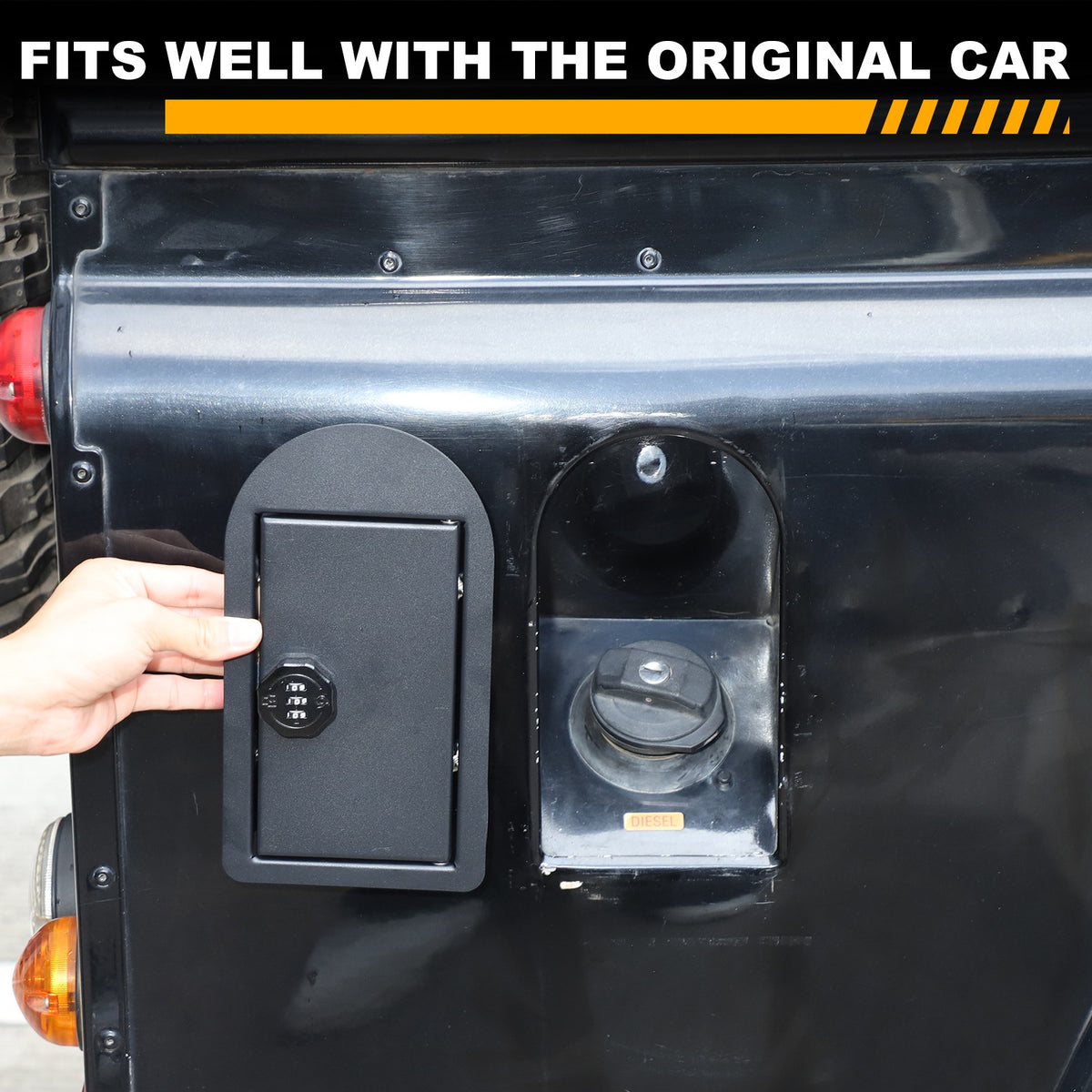 Carbon Steel Fuel Tank Cap Anti-Theft Lock Trim For LR Defender L663 04-18 US 6