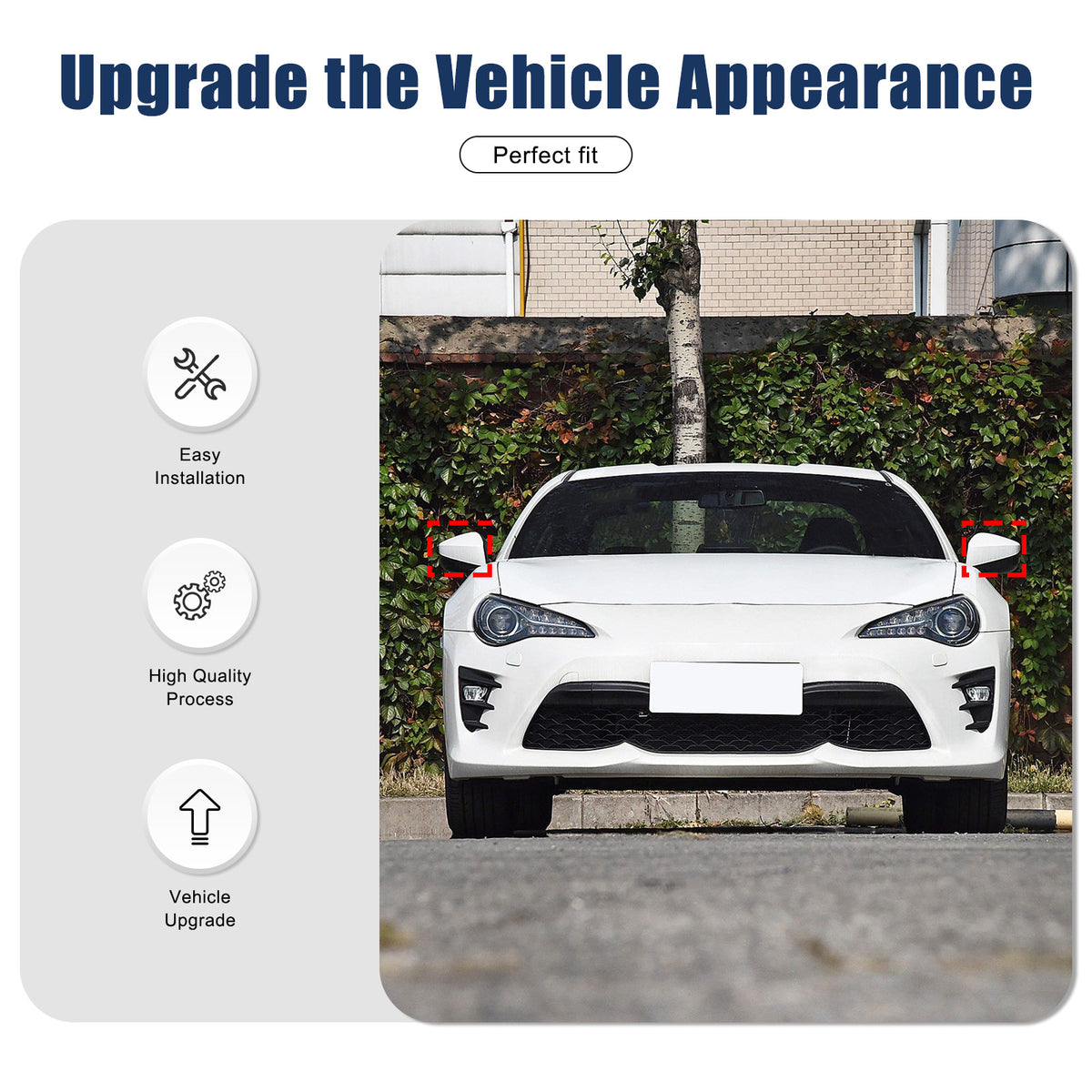 Honeycomb Carbon Fiber Side Rear Mirror Cover Caps For Subaru BRZ GT86 2012-20 13