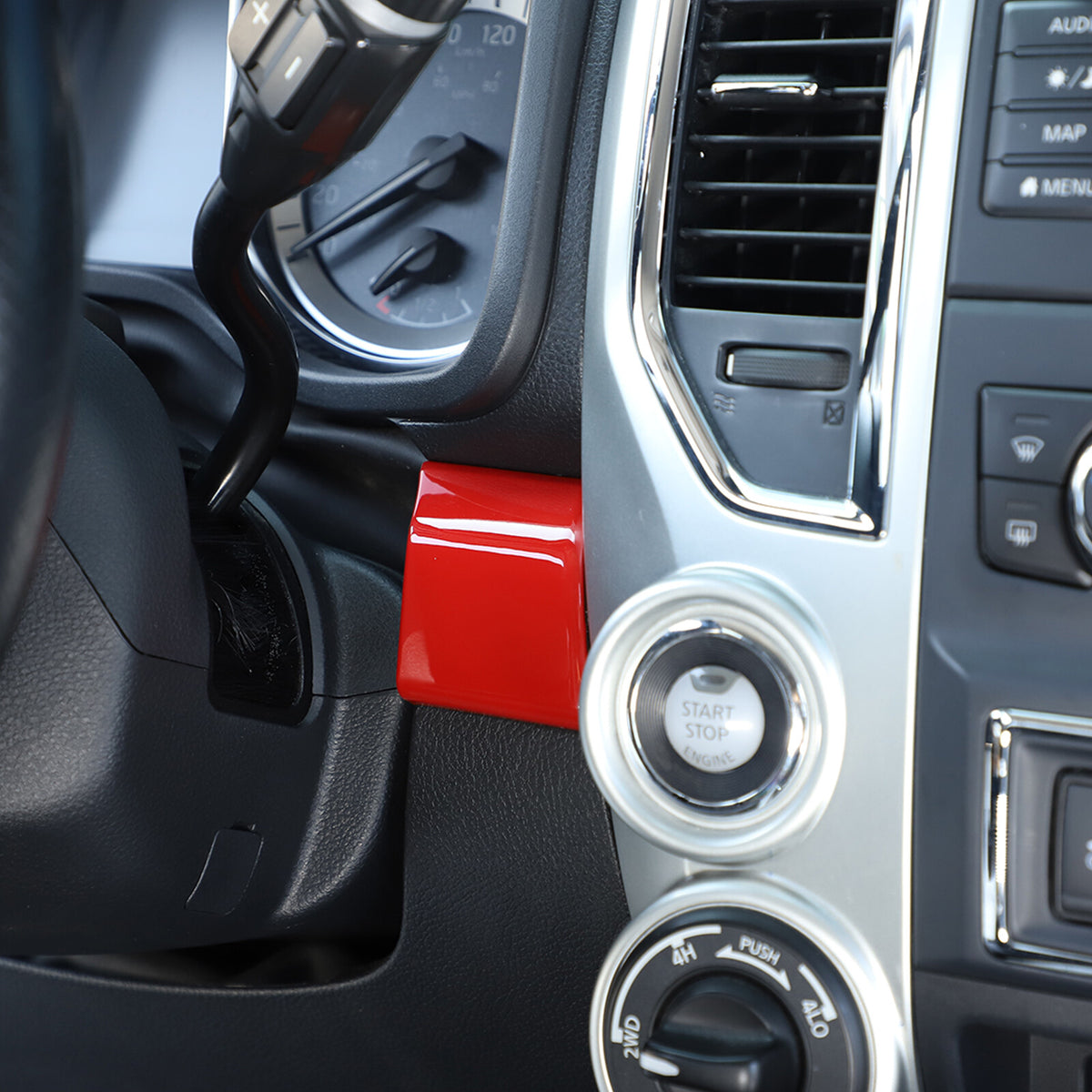 11PCS Red ABS Dashboard Center Console Trim Cover Set for Nissan Titan 2016-23 7