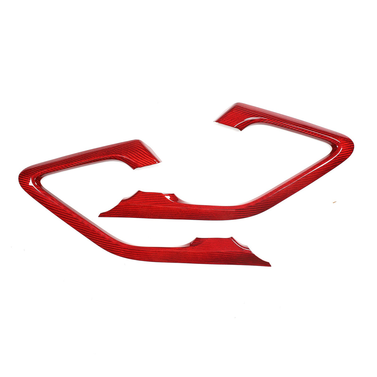 Red Real Carbon Fiber Inner Door Handle Trim Red For Nissan GT‑R R35 2008‑2016 10