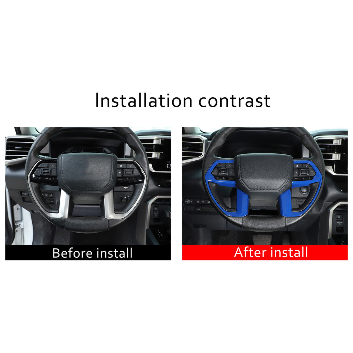 ABS Blue Car Center Panel Trim Interior Accessories For Toyota Tundra 2022-2026 - Variants 6-10 73