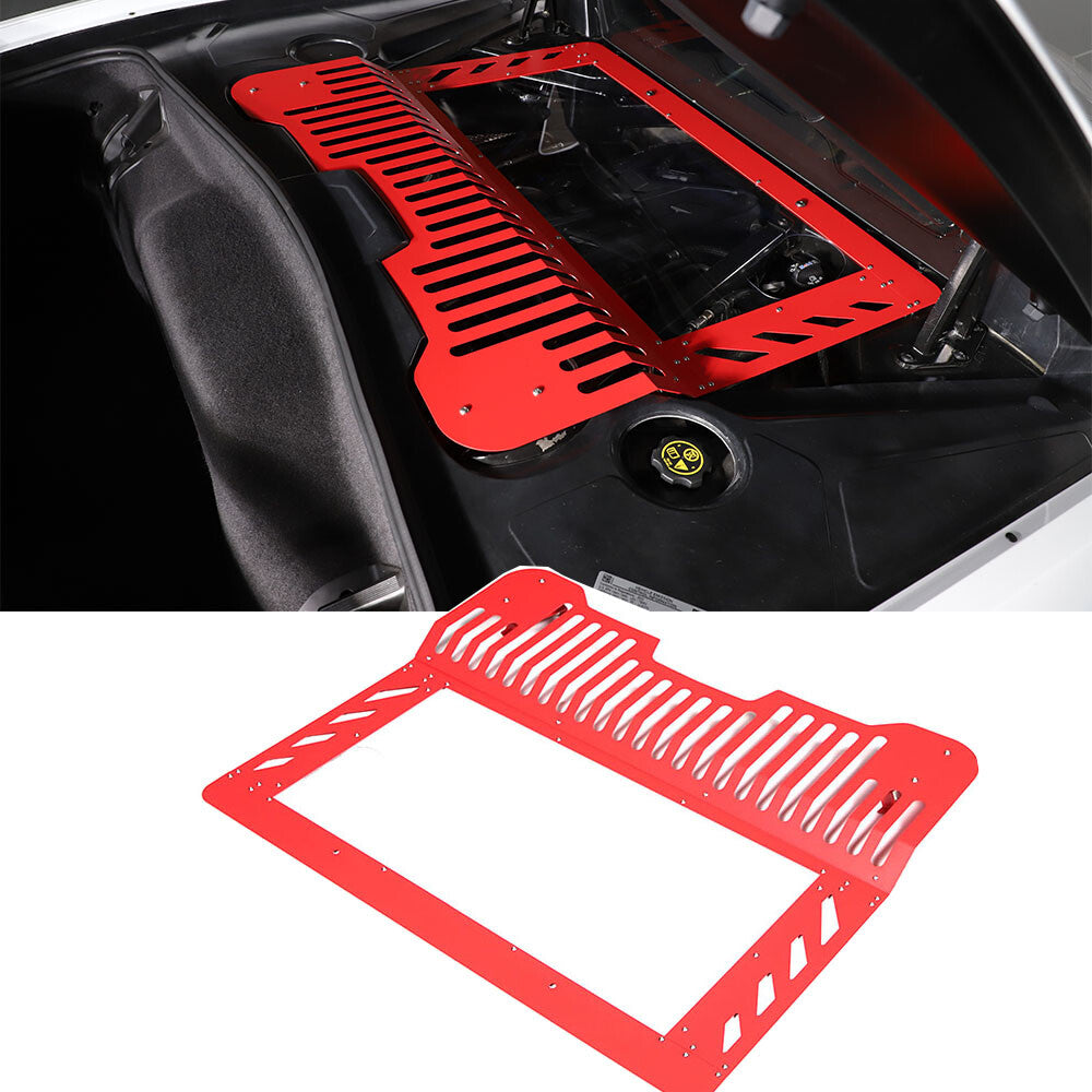 Red Alloy Engine Bay Panel Cover Trim Fit For Corvette C8 2020-26 19