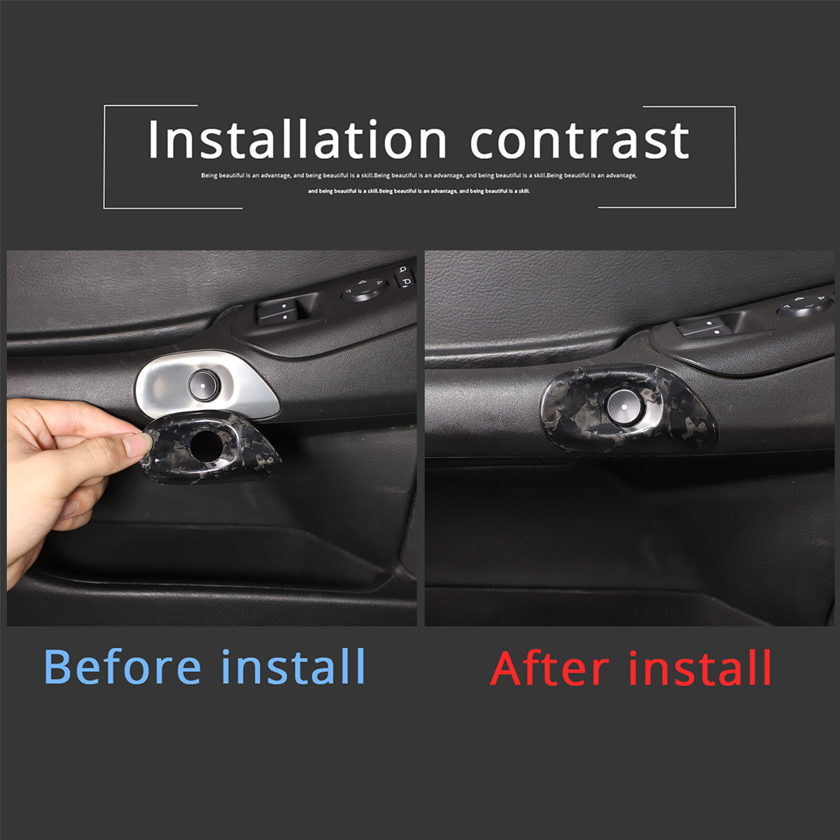 Forged Real Carbon Fiber Full Interior Set Decor Cover Trim Kit for Corvette C6 53