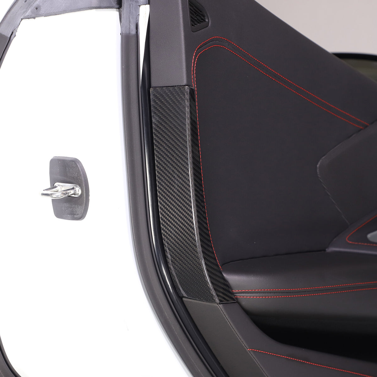 Real Carbon fiber Interior Door Panel trim Cover Frame For Corvette C8 2020-26 2