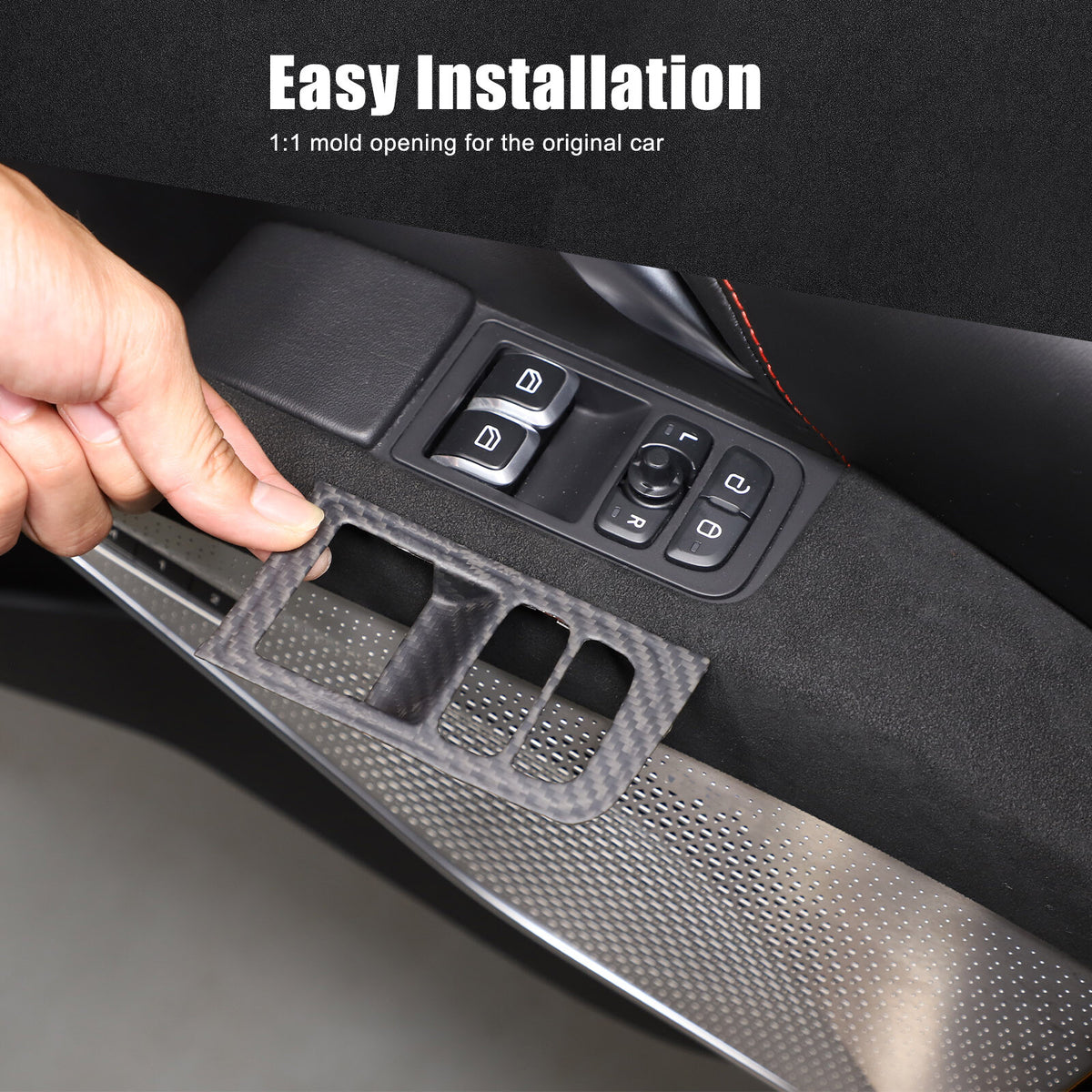 Matte Real Carbon fiber Window Lift Switch Button Trim For Lotus EMIRA 2021-2025 20
