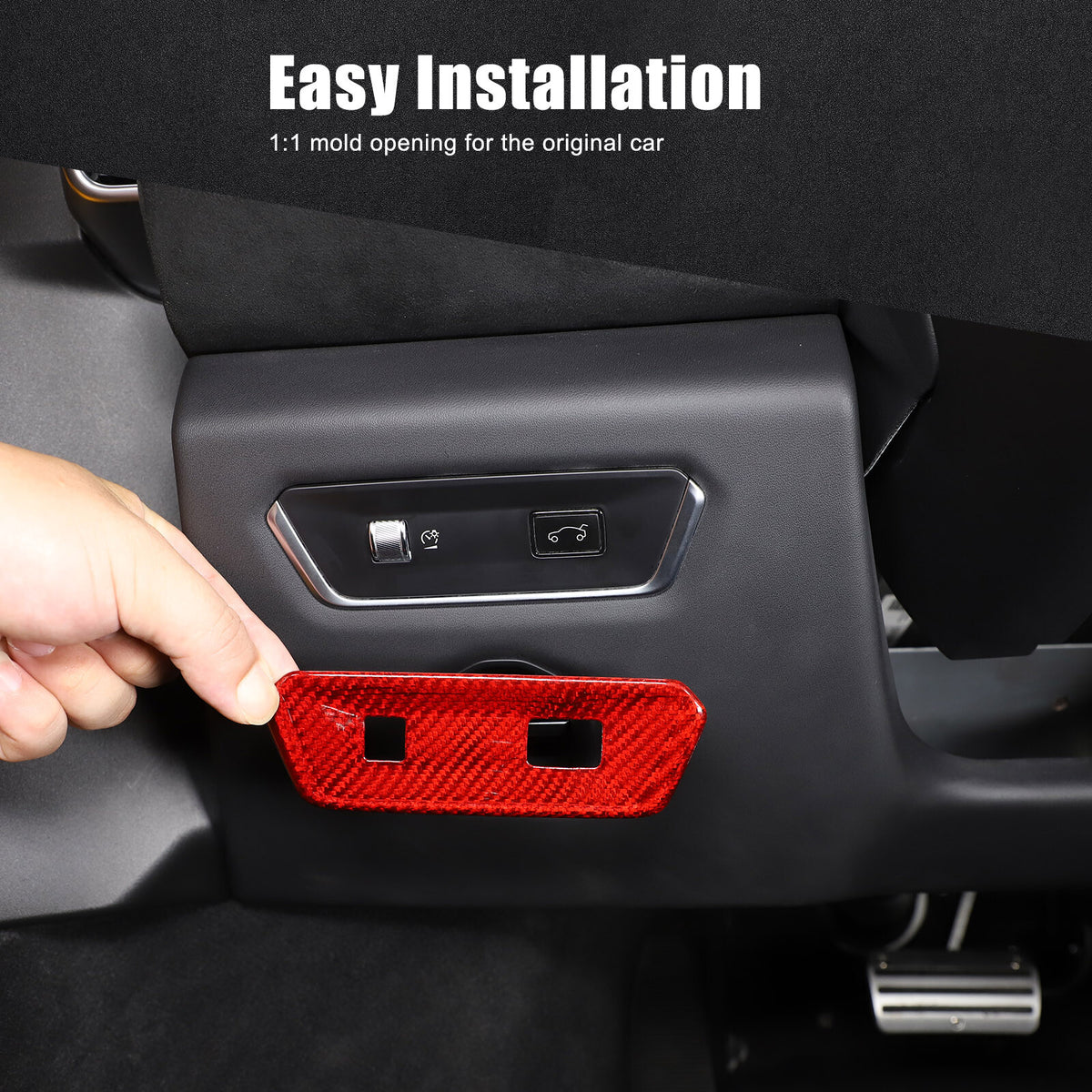Red Real Carbon Fiber Interior Exterior Conosle Trim Cover For Lotus EMIRA 21-25 37