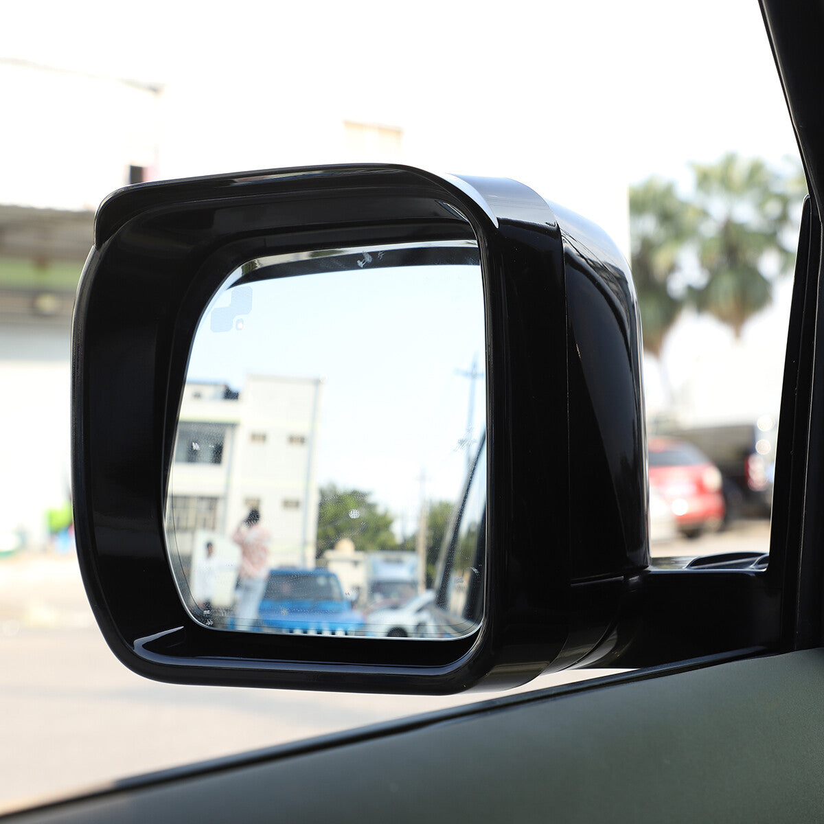 ABS Black Rear View Side Mirror Cover Trim For Land Rover Defender 2020-2022 5