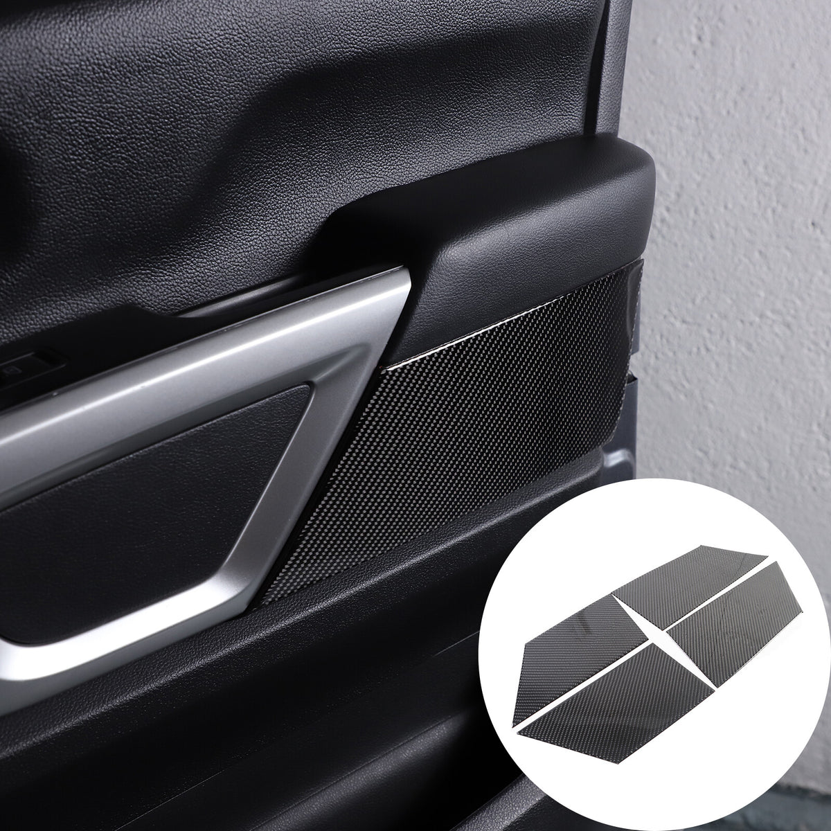 Carbon Fiber Inner Door Trim Panel Sticker For Nissan Titan 2016-23 1