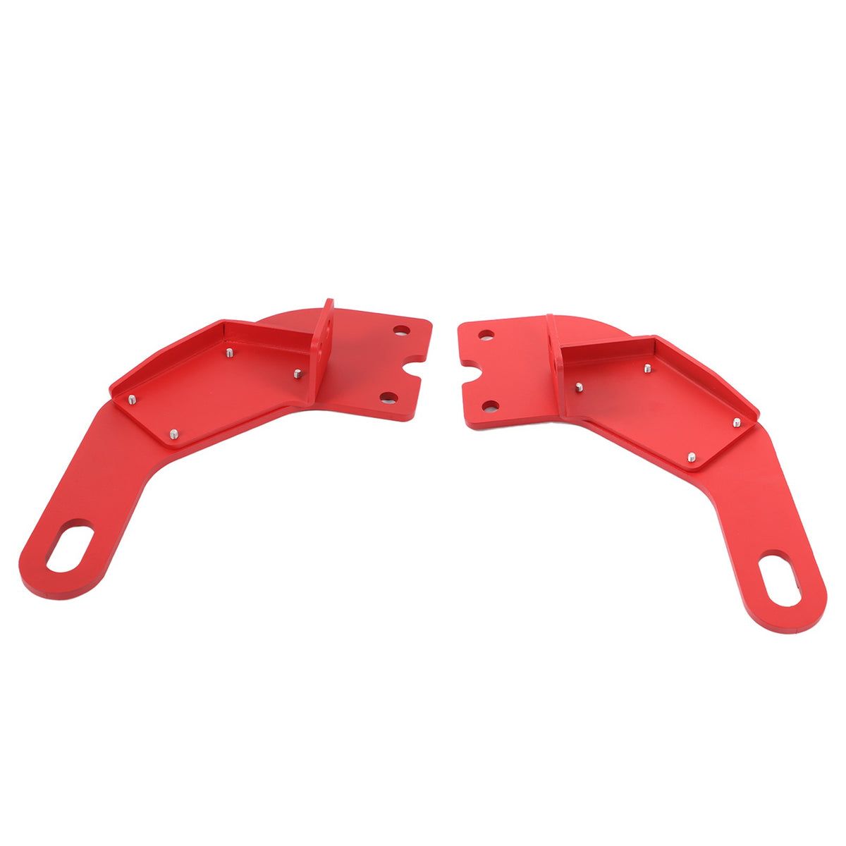Red Steel Rear Bumper Left & Right Tow Hook Rescue For Nissan Titan 2016-23 14