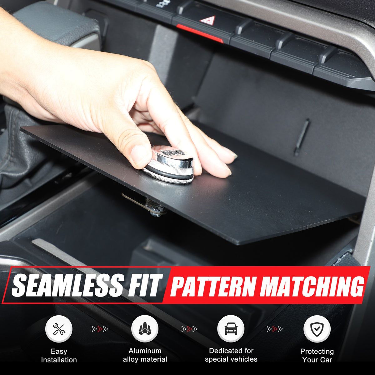 Aluminum Center Console Storage Slot Lock Box Tray For Toyota Tundra/Sequoia 22+ 7
