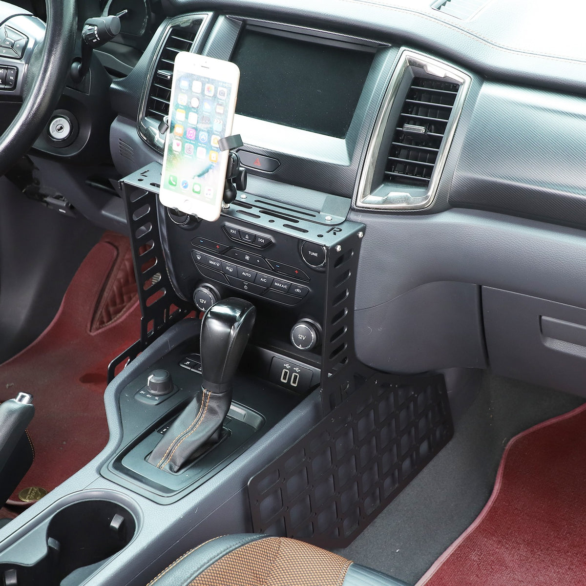 Gear Shift Extension Platform Phone Holder Bracket For Ford Ranger 2015-2022 7
