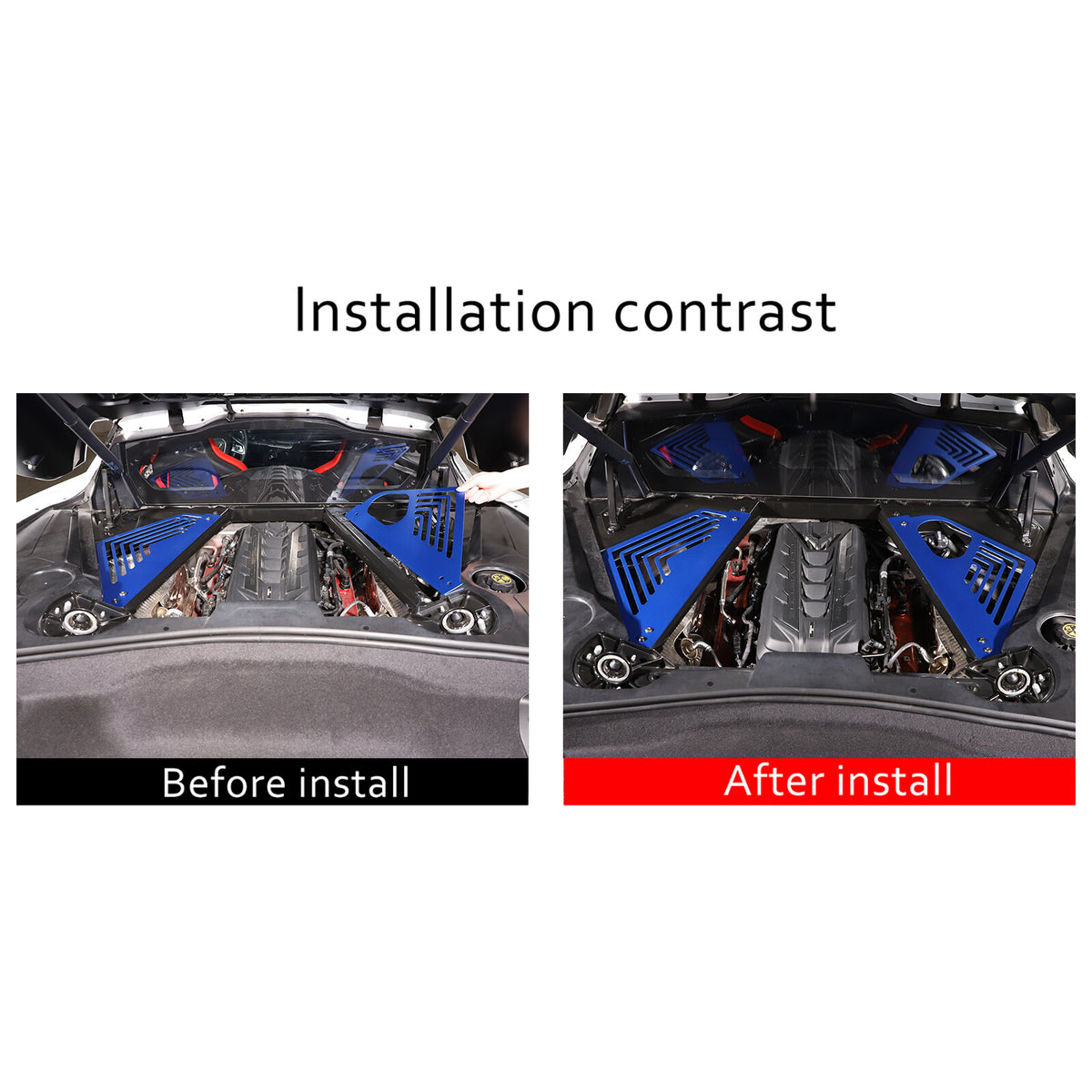 Aluminum Alloy Exterior Hood Engine License Plate Trim For Corvette C8 2020+ US - Variants 21-25 5