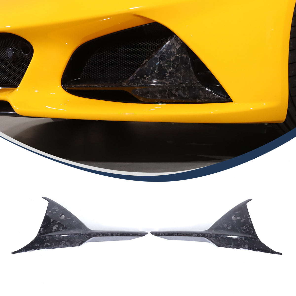 Forged Real Carbon Fiber Front bumper Grille camera Trim For Lotus EMIRA 2023-25 4