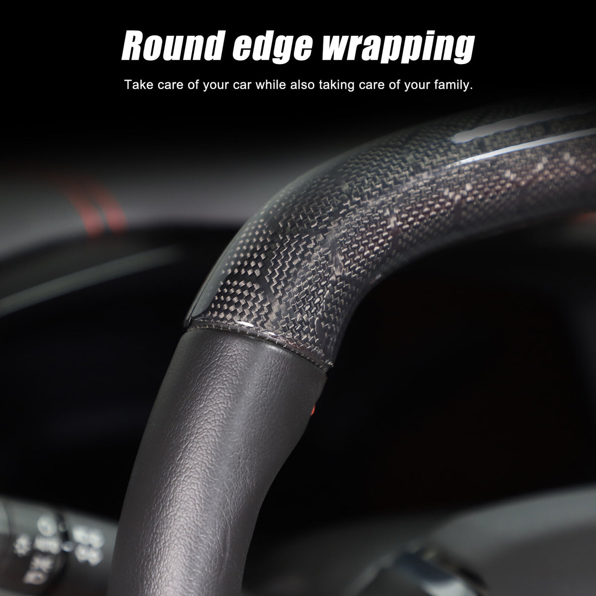 Real Honeycomb Carbon Fiber Steering Wheel Top Handle Cover Trim For C8 Corvette 23