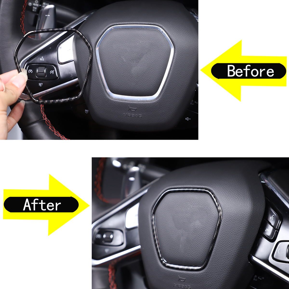 Carbon Fiber ABS Interior Full Decor Cover Trim Kit For Corvette C8 2020-2025 - Styles 41-45 34