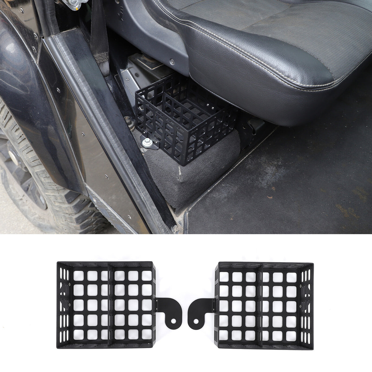 Alloy Second Row Seat Side Storage Basket Tray For LR Defender L316 2004-2018 21