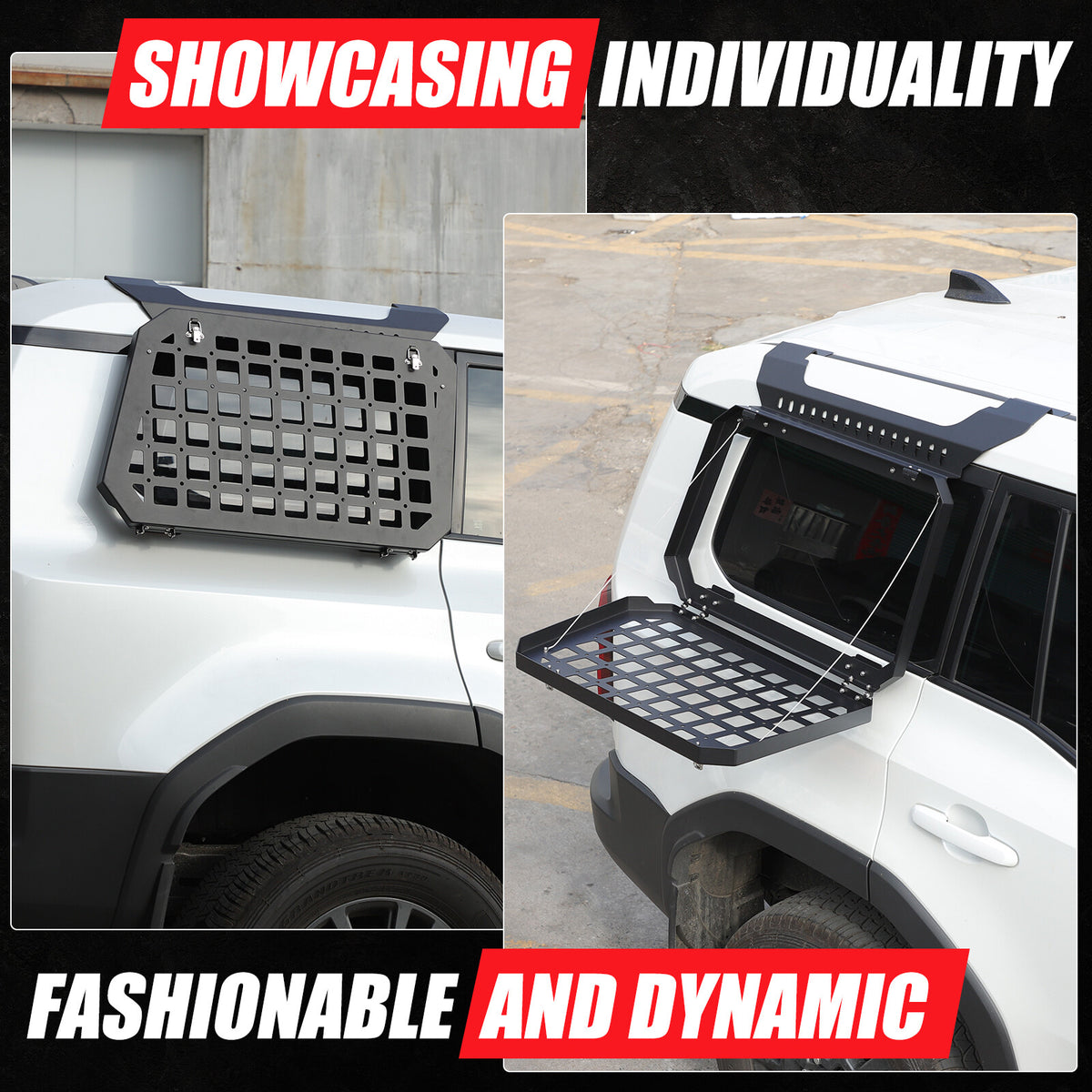 Left Side Molle Panel Trunk Shelf Storage Organizer For Land Cruiser LC250 US 3