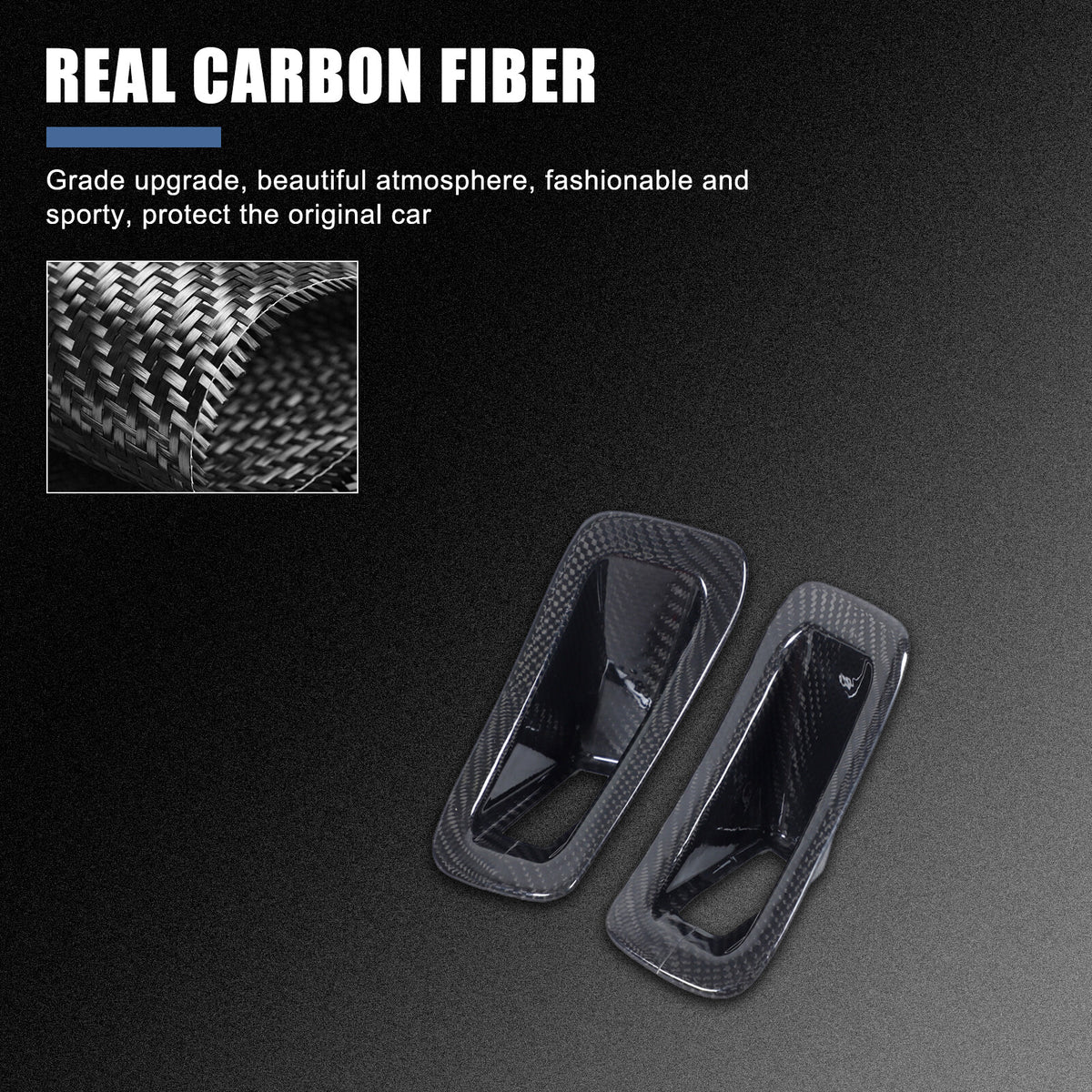 Real Carbon Fiber Seat Safety Belt Button Cover Frame Trim For Corvette C8 20-26 20