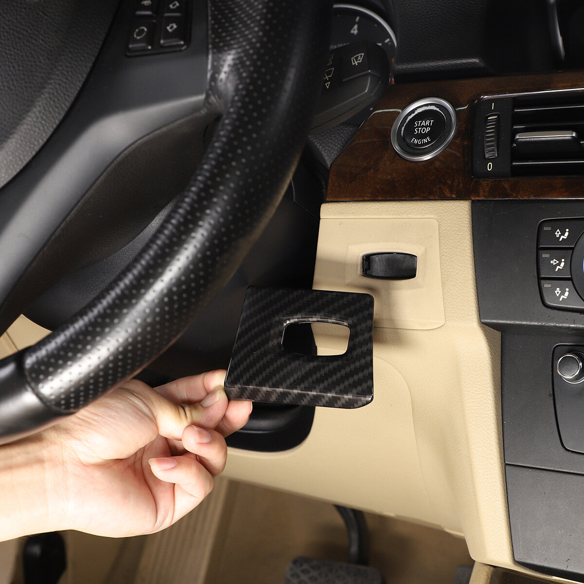 Carbon Fiber ABS Interior Decoration Cover Trim Kit For BMW 3 Series E90 2005-12 - Variants 11-15 34