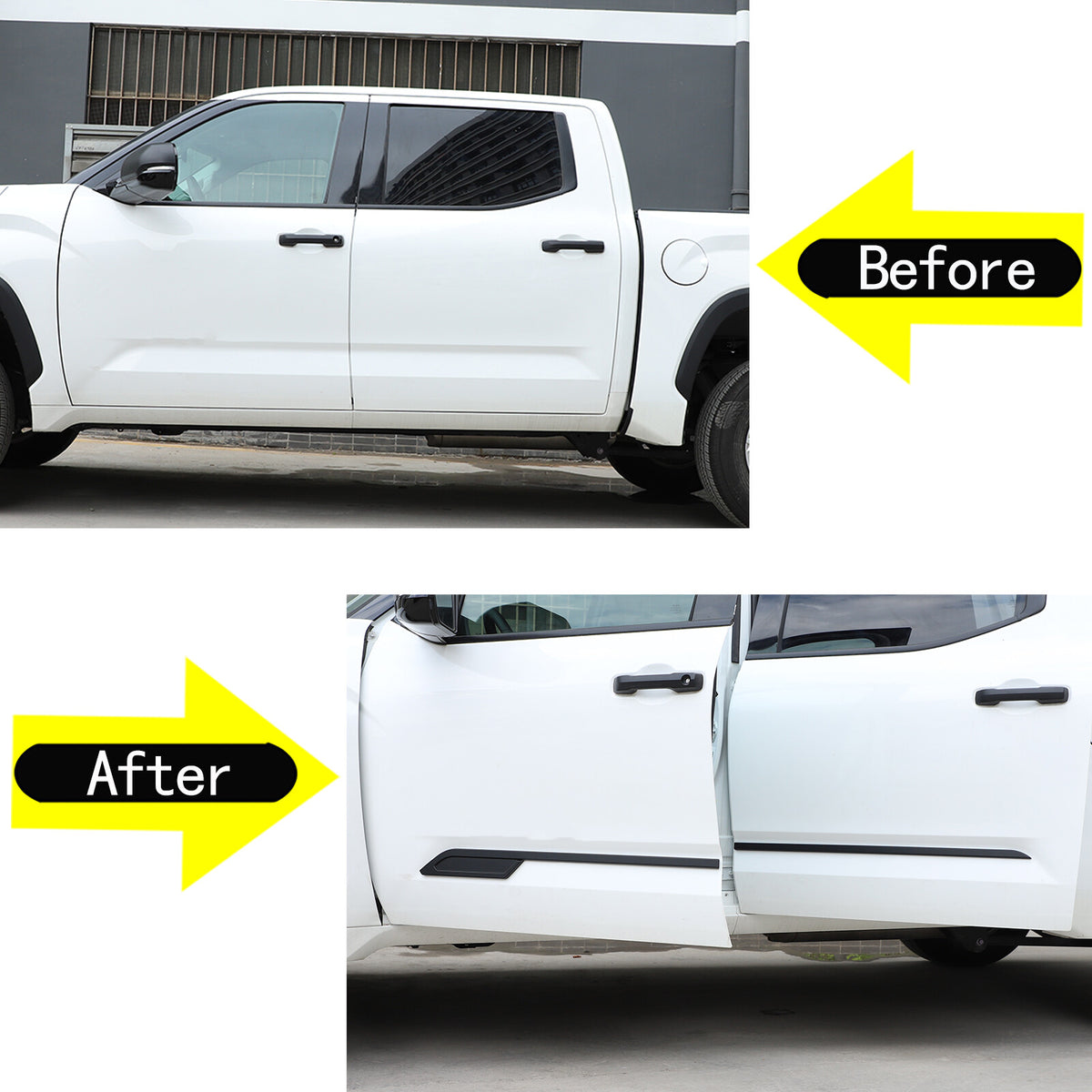 Matte Black Door Side Body Molding Cover Trim For 2022-2025 Toyota Tundra US 14