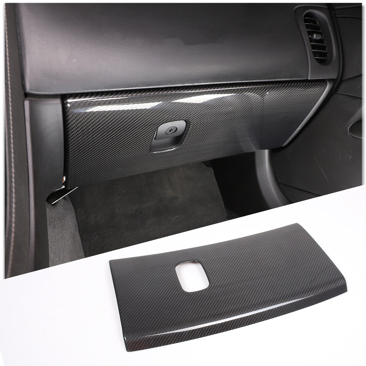 Real Carbon Fiber Co-pilot Storage Glove Box Covers For Corvette C6 2005-2013 18