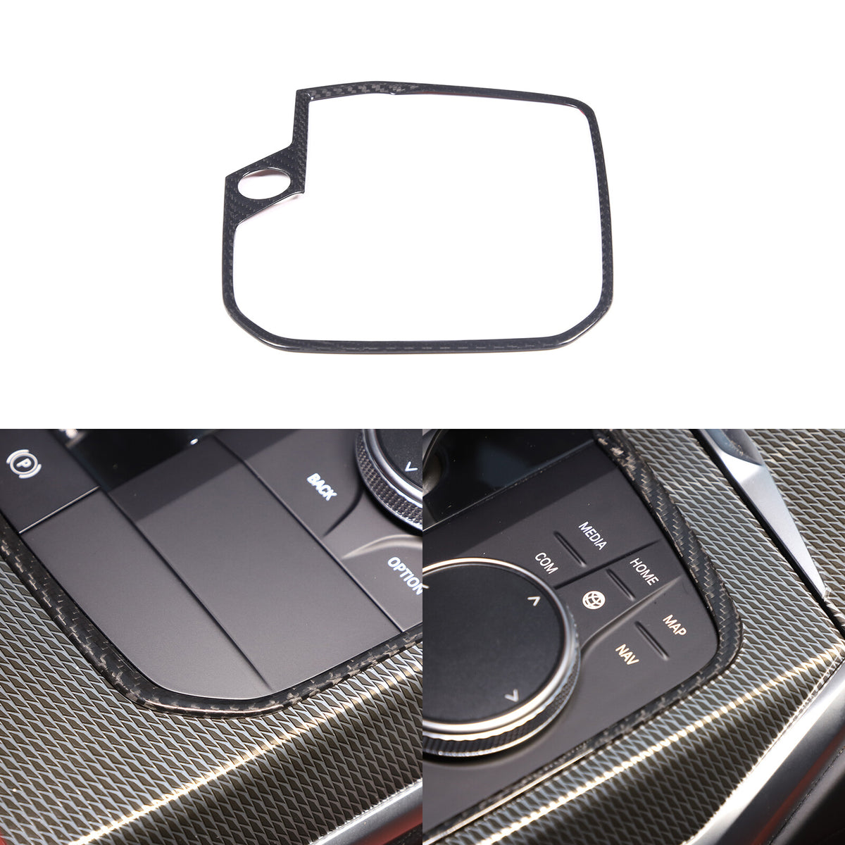 Dry Carbon Fiber Conosle Gear Shift Trim Frame Fits BMW X5 X6 X7 XM 2019-2023 US 6
