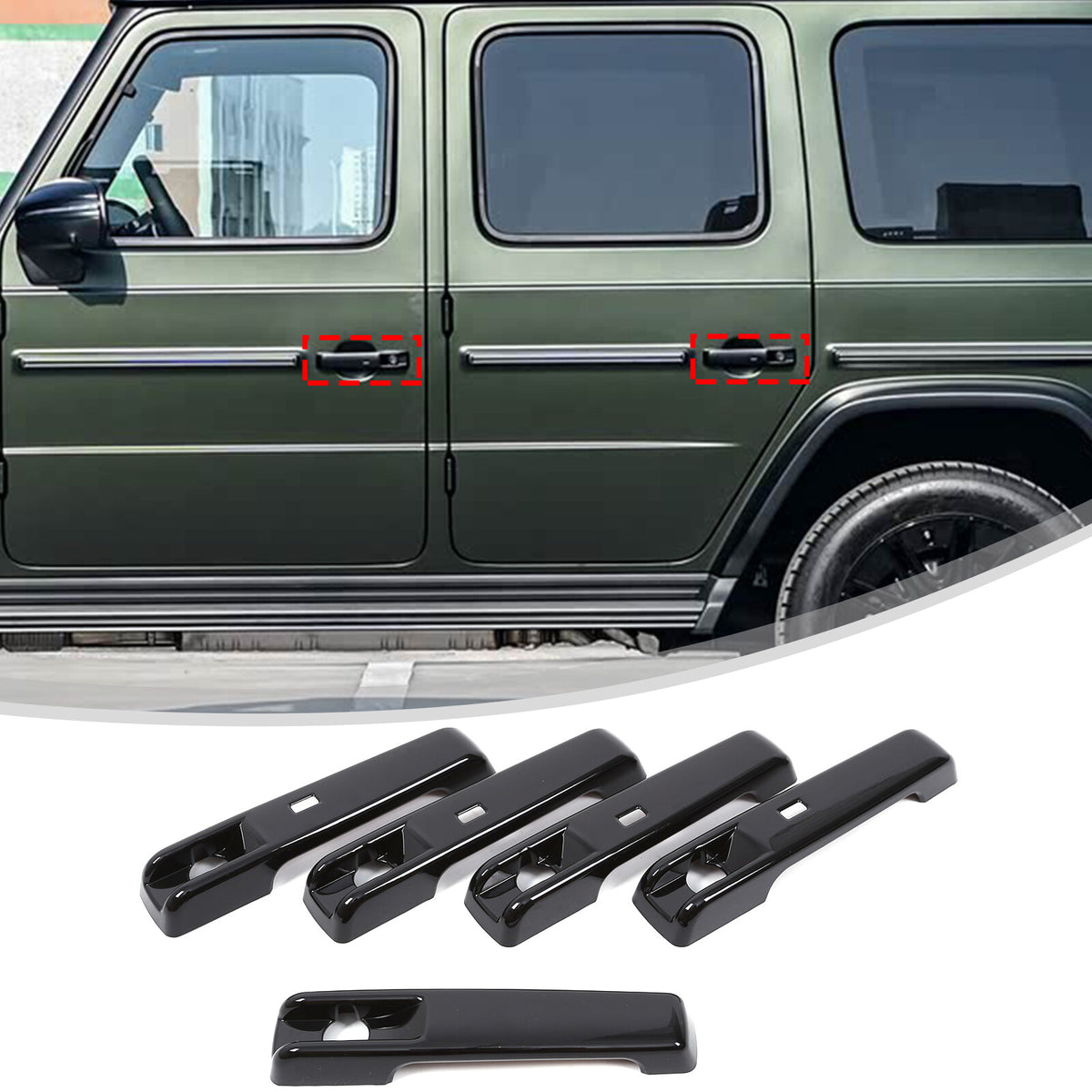 Glossy Piano Black Exterior Door Handle Trim Cover For Benz G-Class W465 25+ US 1