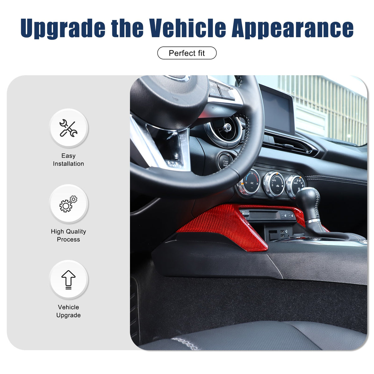 Red Real Carbon Fiber Interior Full Interior Trim For Mazda MX-5 Miata 2016-2026 - Variants 1-5 8