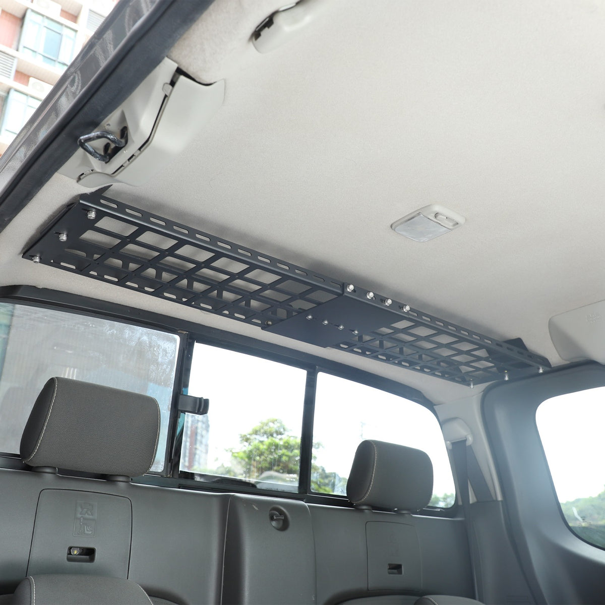 Aluminum Rear Roof Hanging Rack Molle Panel For Nissan Frontier King Cab 2009-17 22