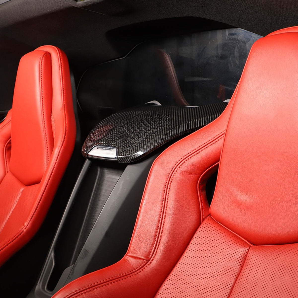 Real Carbon Fiber Rear Speaker Upper Panel Trim For Corvette C8 Coupe Z06 US 16