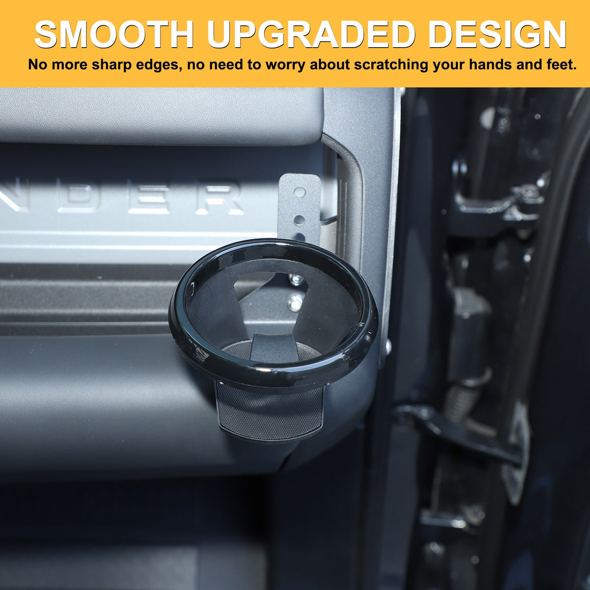 Black Ring Passenger Side Cup Holder Bracket For LR Defender L663 2020+ US 11