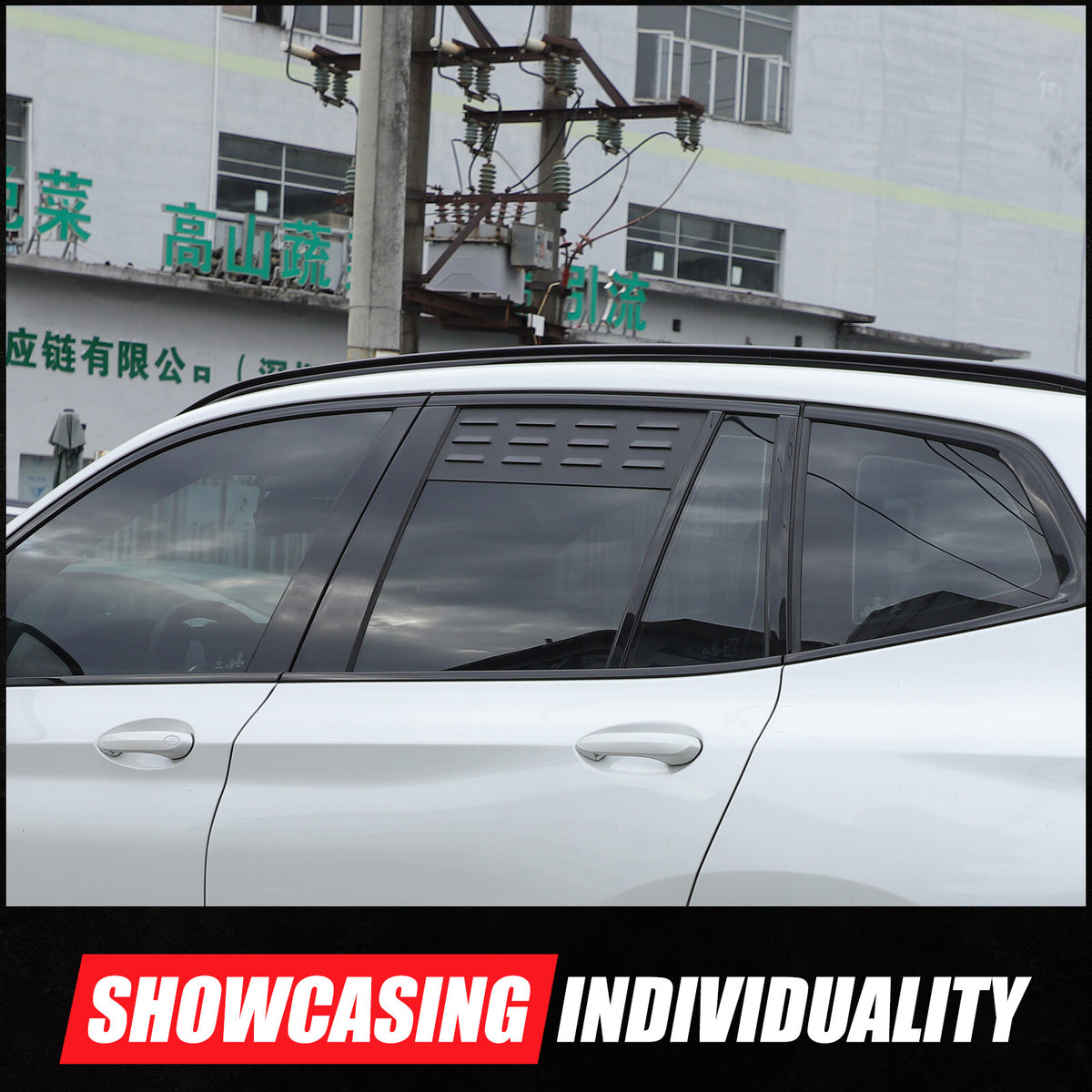 Aluminum Alloy Rear Window Louver Shutter Cover Trim For BMW X3 G01 2018+ 19