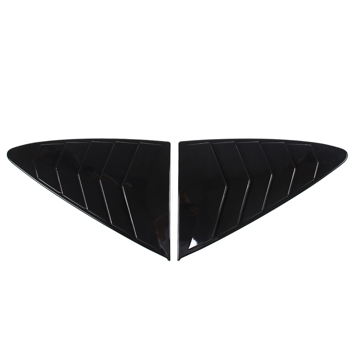 Glossy Black Rear Window Quarter Louver Cover Trim For Jaguar F-TYPE Coupe 13-24 7